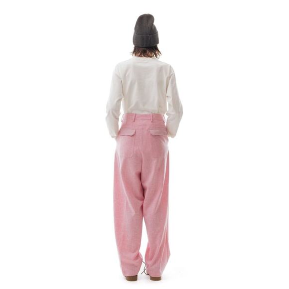 NWT LC23 Shetland Double Pink Wool Trousers Made in Italy Size 48 / 32 Waist - Picture 2 of 9